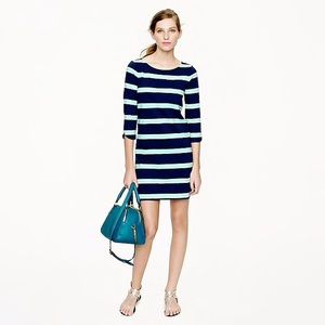 J. Crew Stripe Shirttail Dress in Blue Stripe